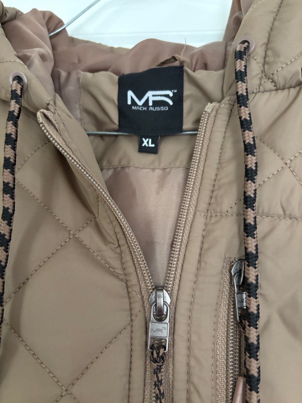 Mack Russo NWOT Quilted Hooded Puffer Jacket - Tan - Picture 3 of 3